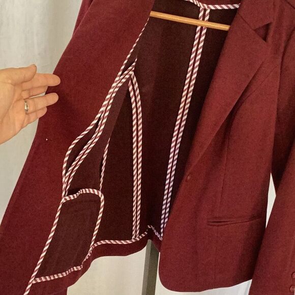 41 Hawthorn Burgundy Single Button Blazer Jacket Women’s Medium Career - Picture 11 of 11